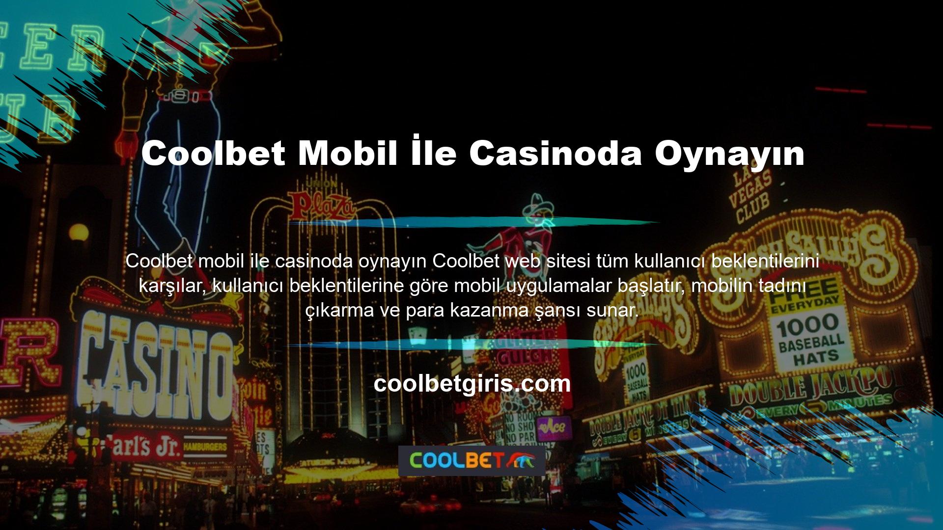 Coolbet, cep telefonunuzdan casino oynamanıza izin veren bir web sitesidir